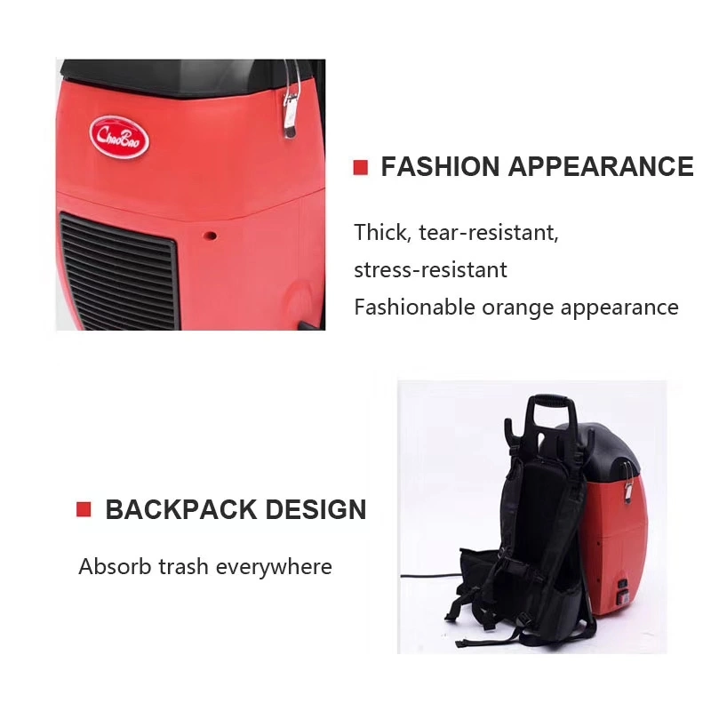 Light Backpack Silent Motors Strong Suction Rechargeable Corded Long Runtime Dry Vacuum Cleaner with Bag Dust Tank Capacity Big